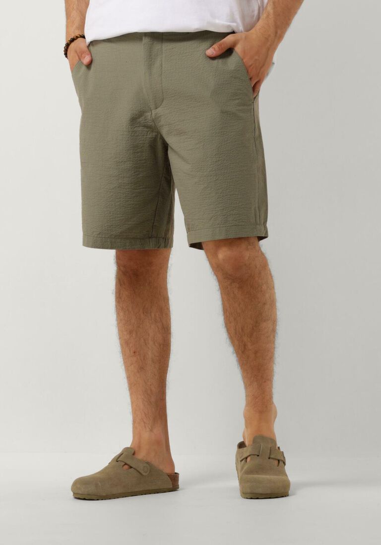 SELECTED HOMME groene selected homme korte broek slhregular-karl seersucker shorts