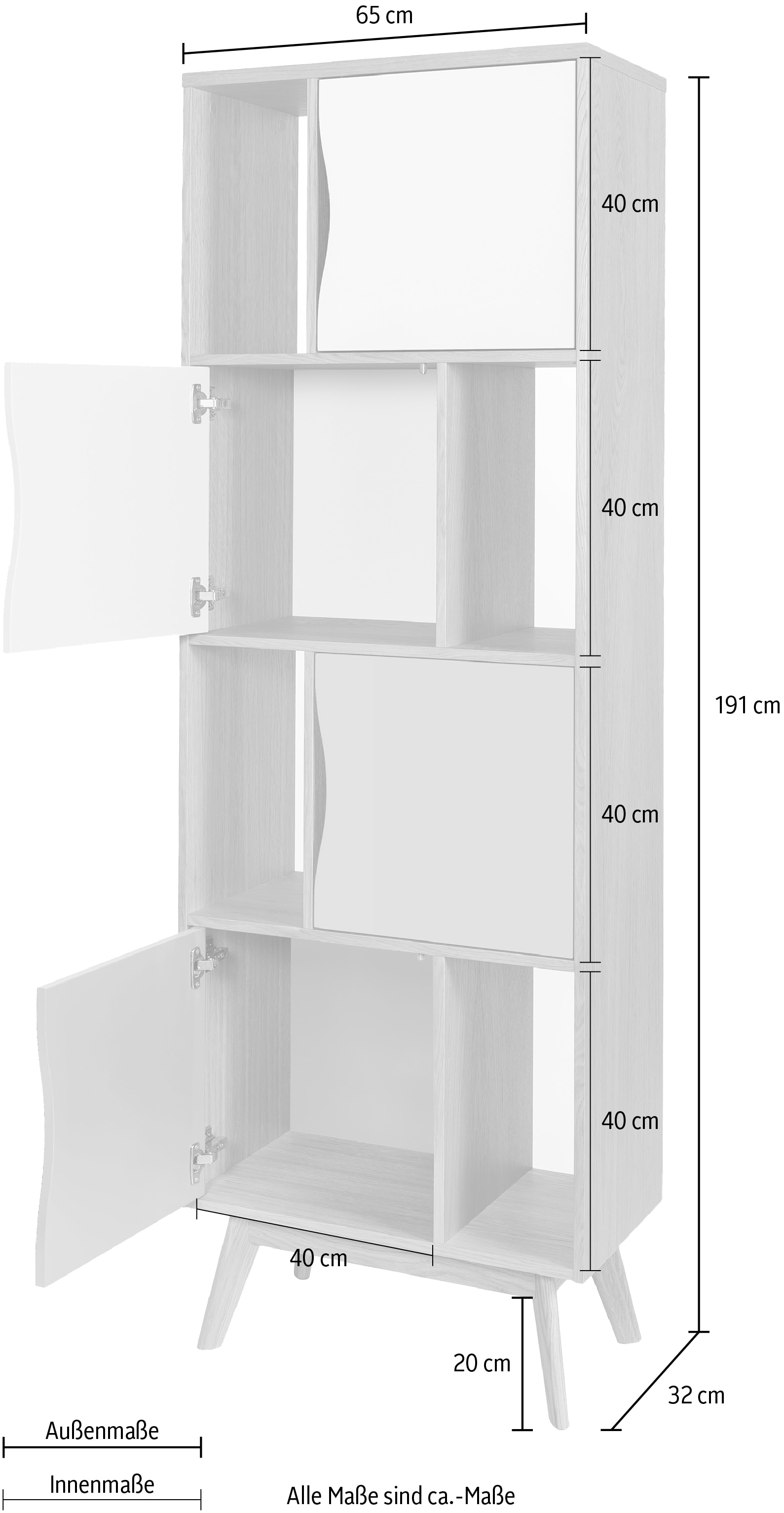 Woodman Bücherregal »Avon« Holzfurnier aus Eiche, FSC®-zertifiziert