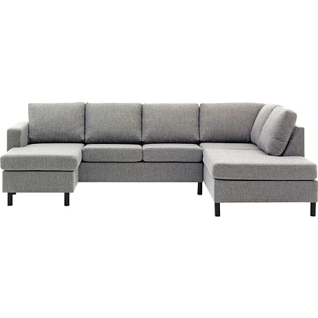 Oslo venstrevendt U-sofa - lysegrå