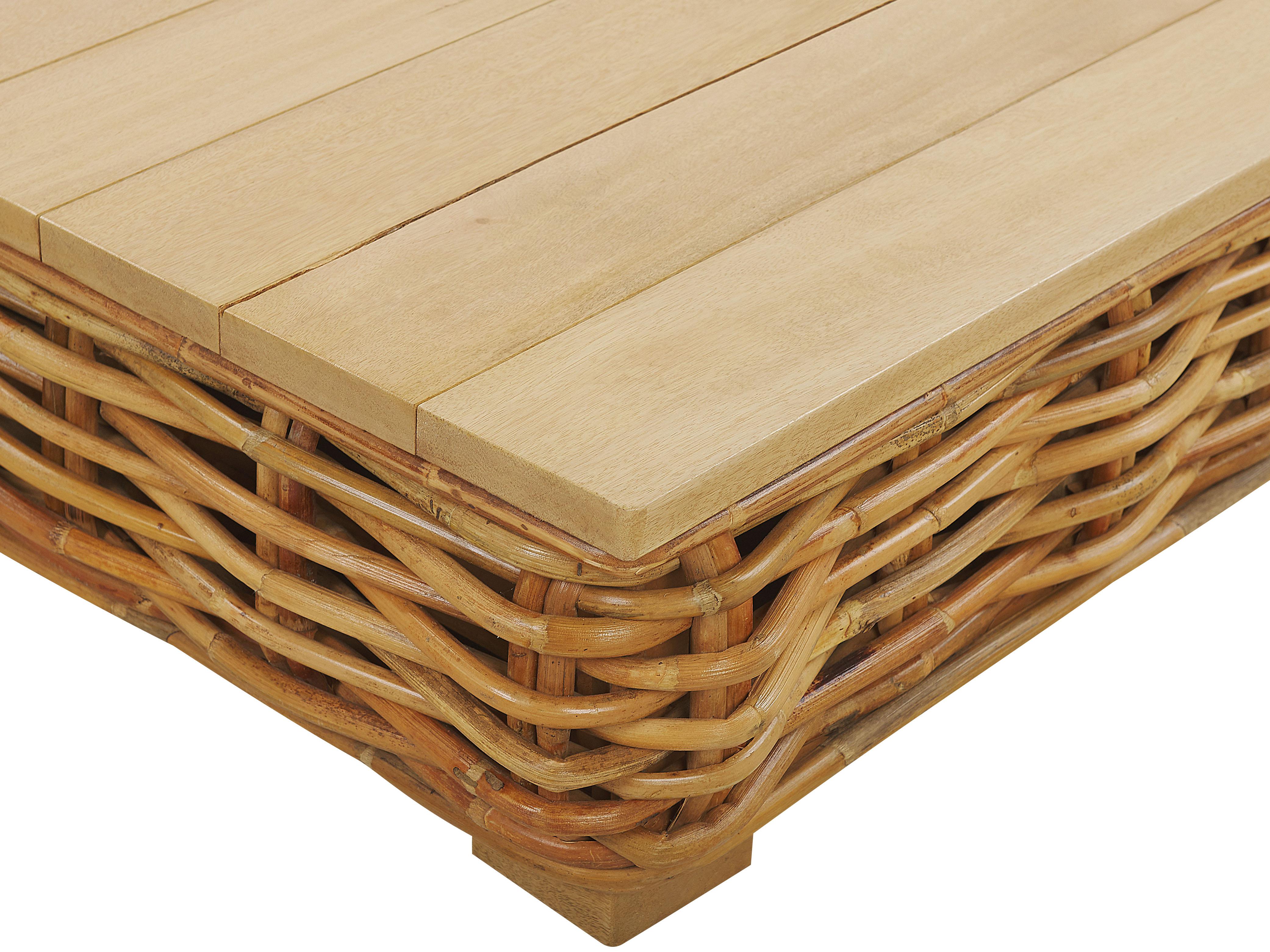 Loungeset met tafel 4-zits VARALLO linkszijdig modulair Rotan Natuurlijk