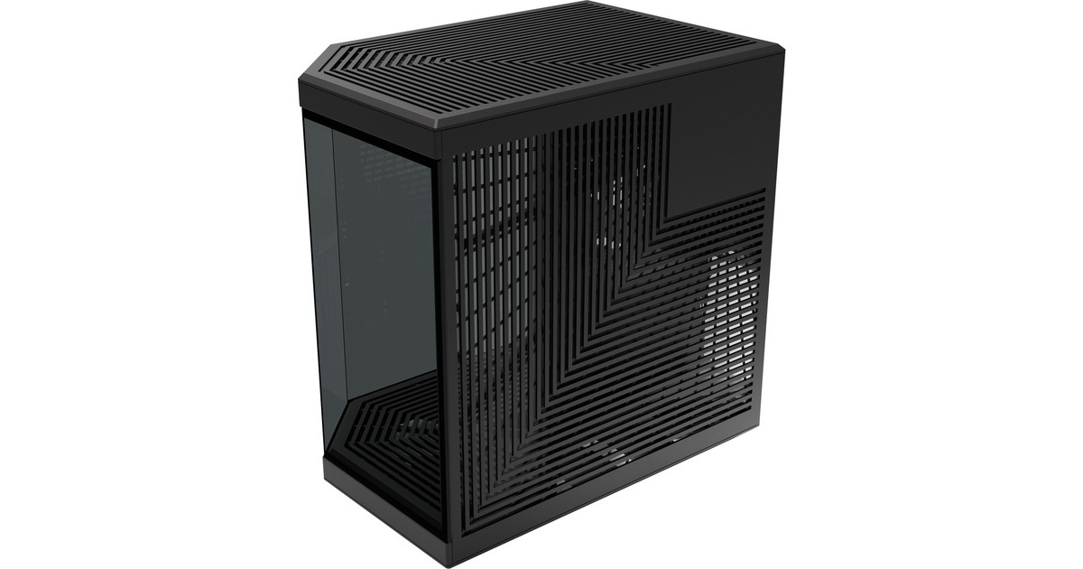 HYTEY70 midi tower behuizing  (Zwart | 2x USB-A | 1x USB-C | Tempered Glass)