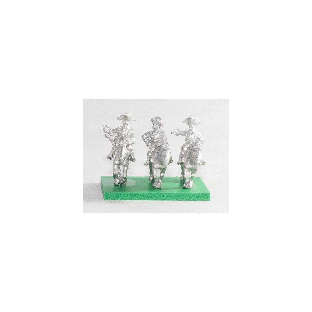 Seven Years War French in Canada: Heavy Cavalry Officer, Standard Bearer & Trumpeter