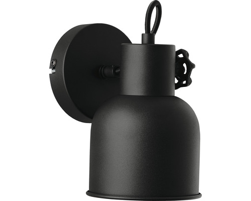 Wandspot, 1-lichts, HxBxD 18,5x11,5x16 cm, zand/zwart