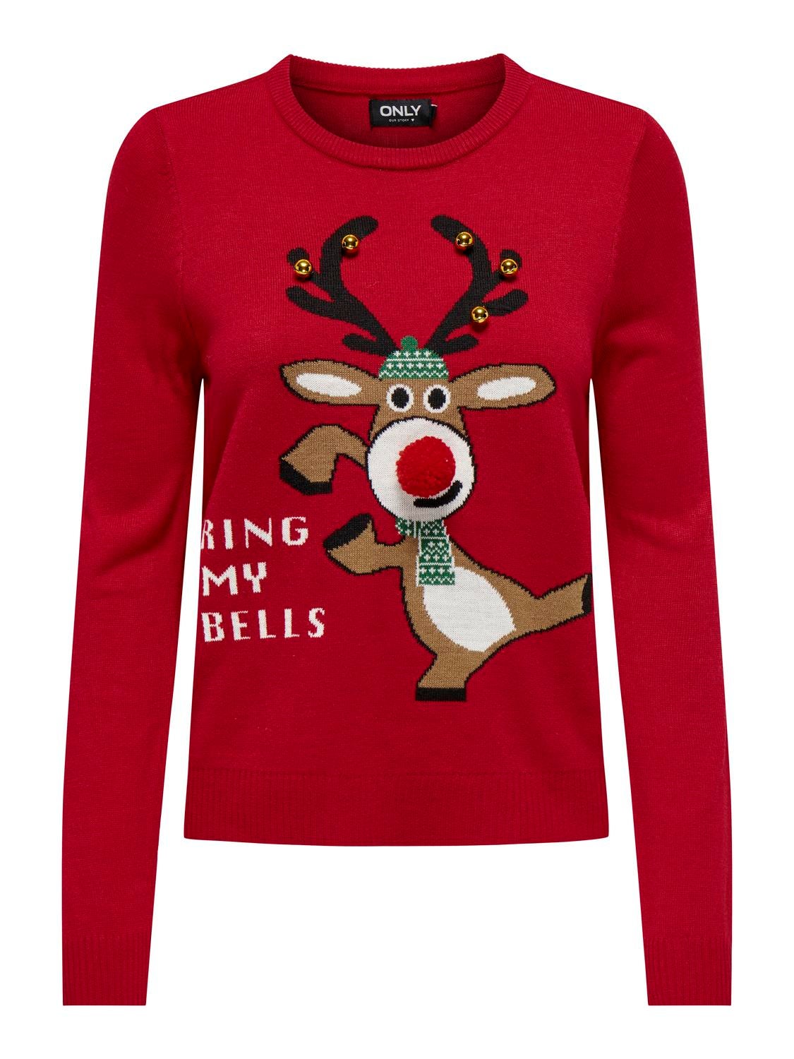ONLXMAS Strickpullover Chili Pepper