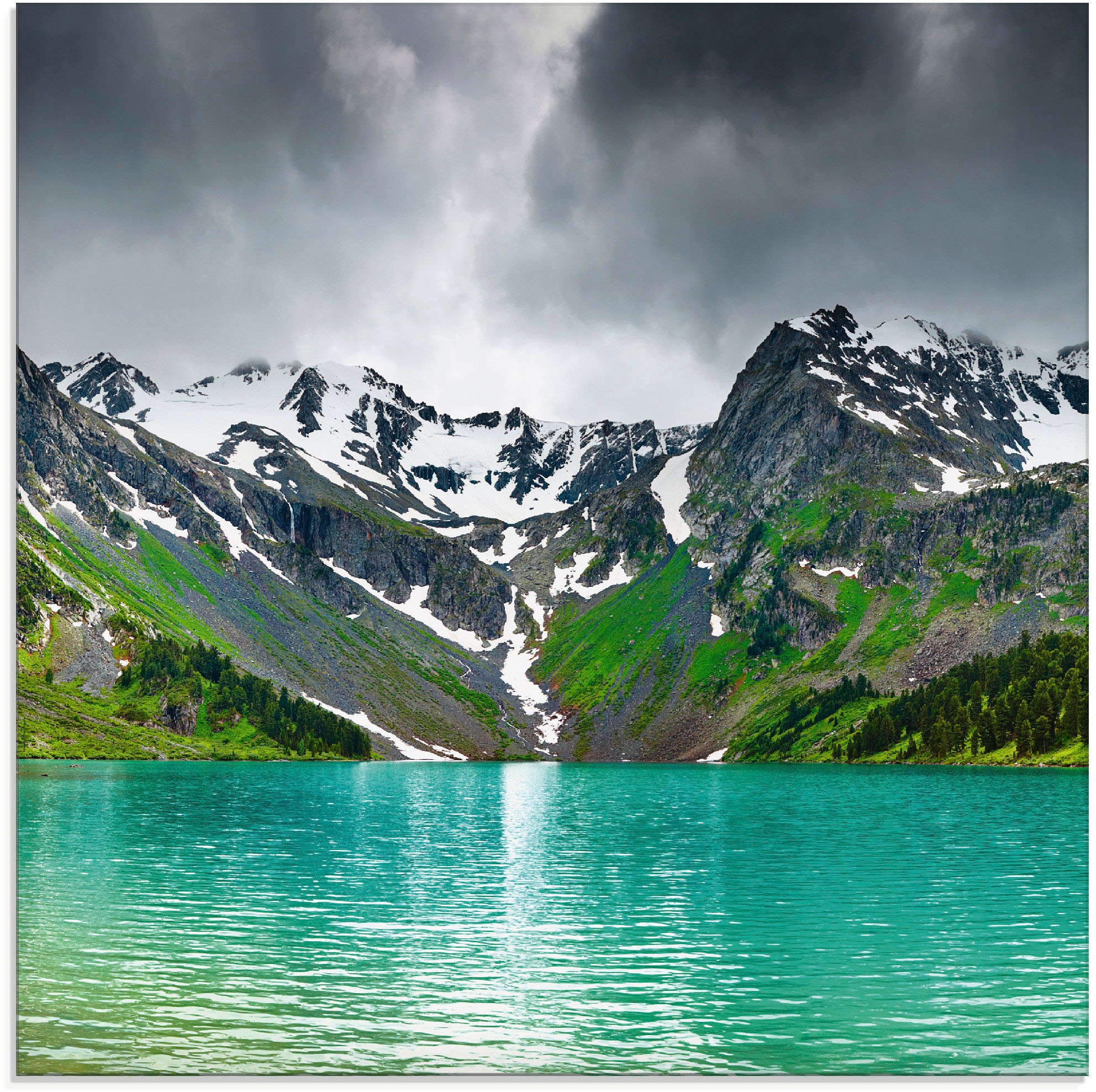 Artland Glasbild »Bergsee« Berge 1 Stk. tlg. in verschiedenen Grössen