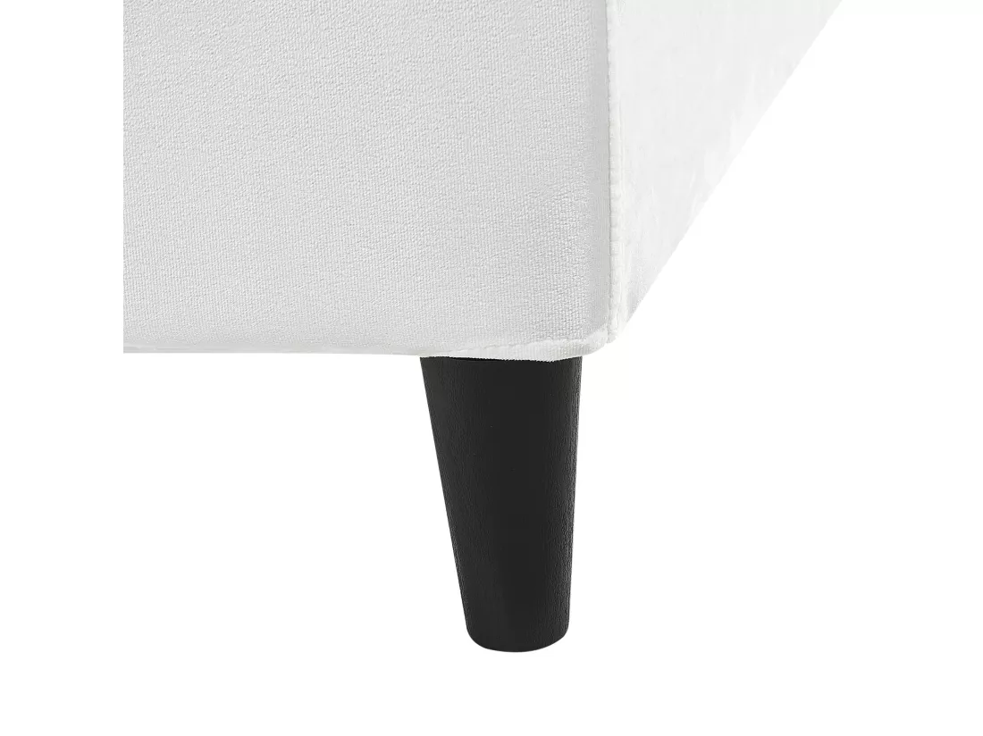 Revêtement de cadre de lit Velours FITOU 160 x 200 cm Blanc