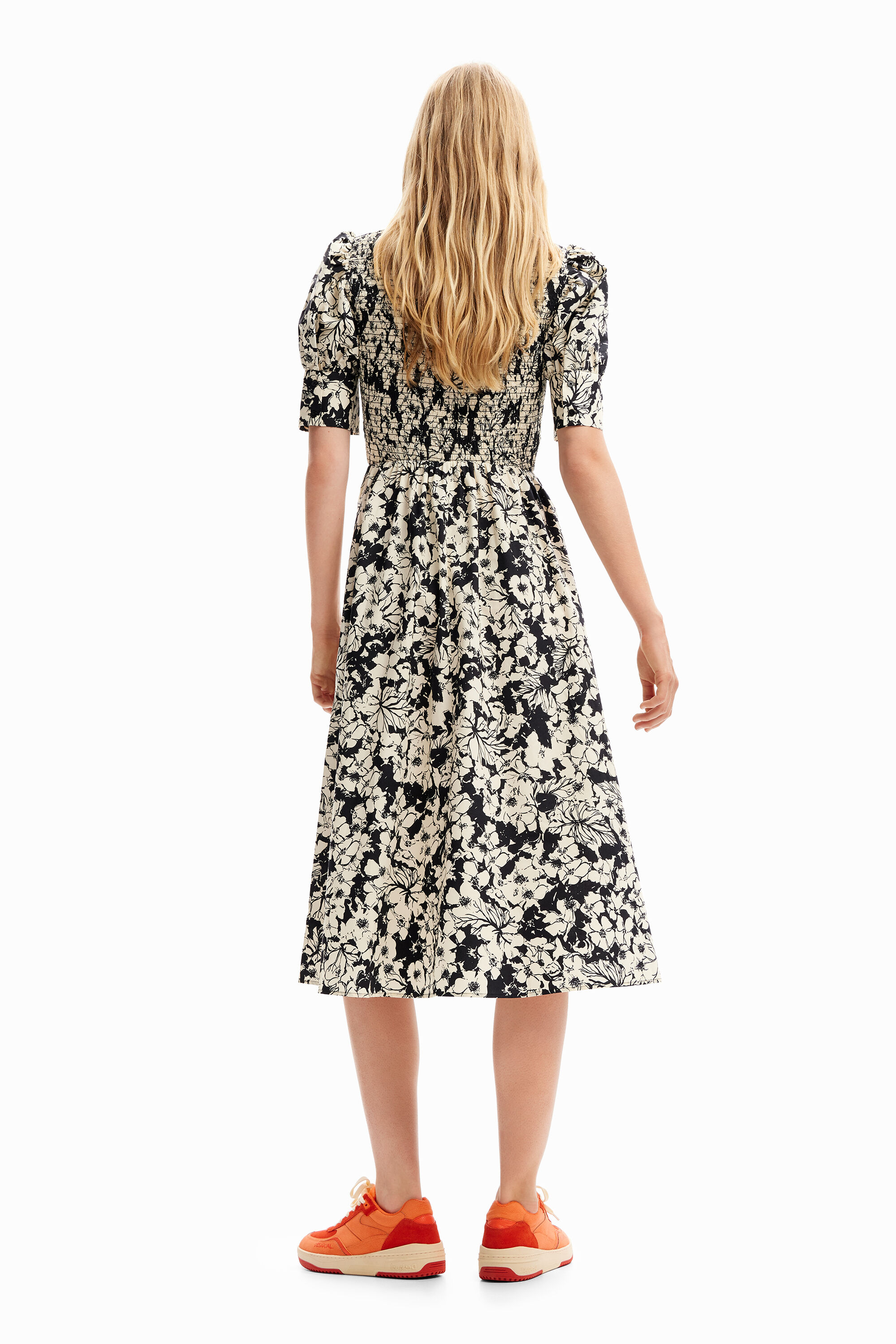 Robe midi fleurs