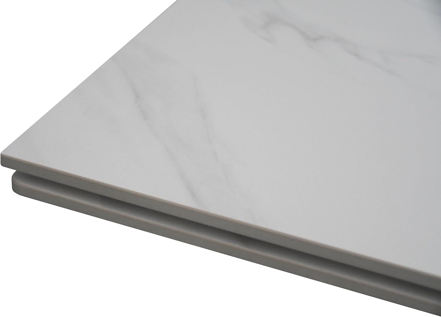 SAM Keramiktisch Mia | 180 x 90 cm | ausziehbar auf 260 cm | Farbe: weiß matt | Butterfly-Gestell Metall schwarz | pflegeleichter Esstisch/Esszimmertisch