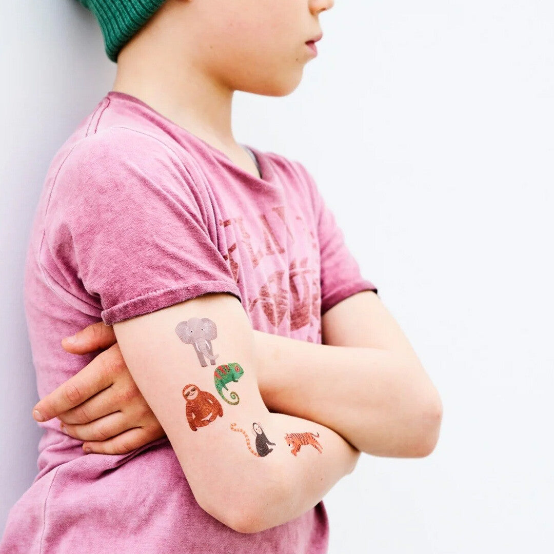 Petit monkey tattoos jungle animals