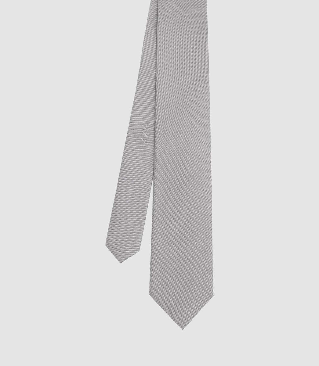 Cravate basique 7cm gris-clair MARTINE