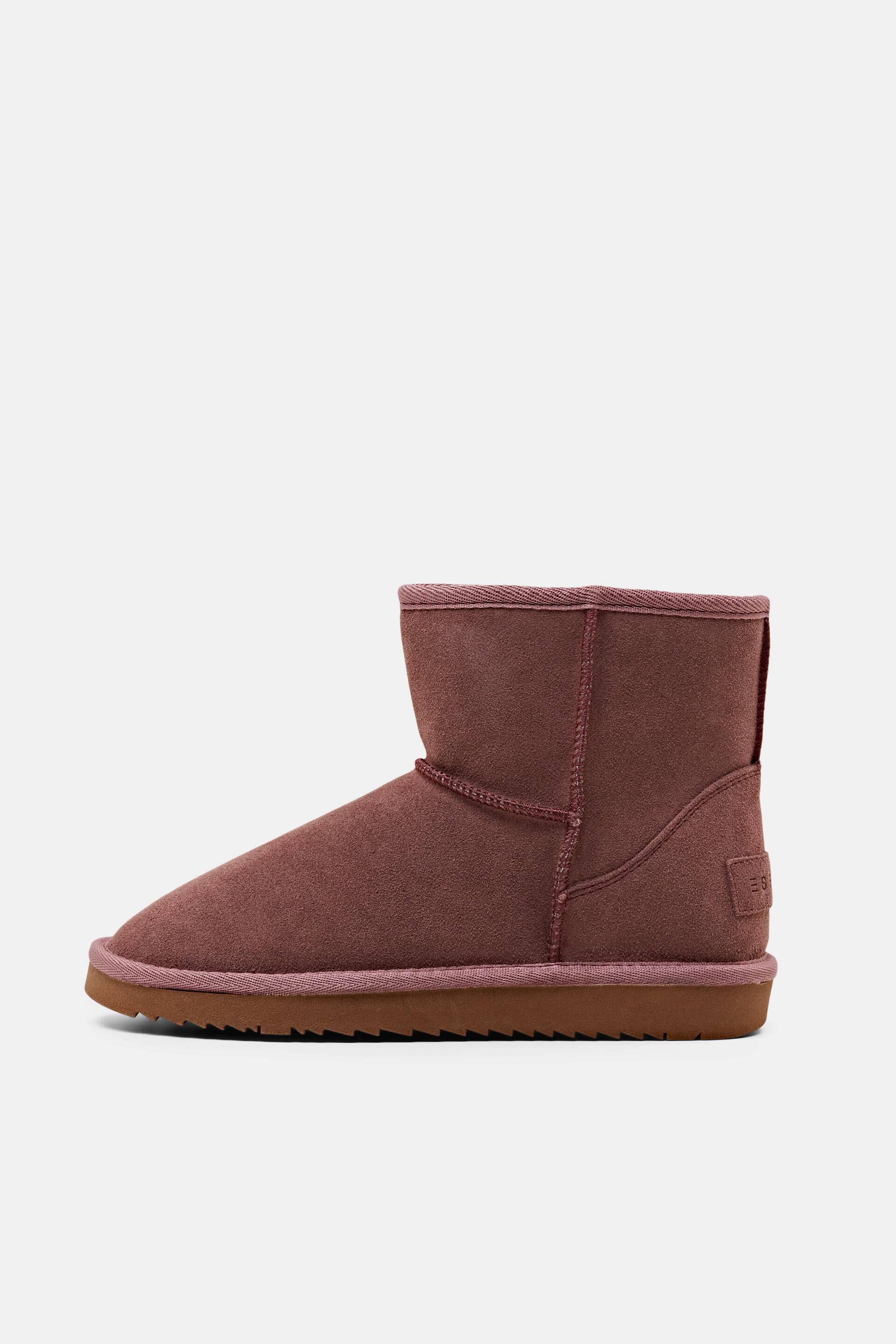 Bottines en daim doublées de fourrure synthétique