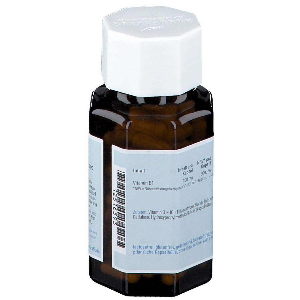 naturafit Vitamin B1 100 mg Kapseln