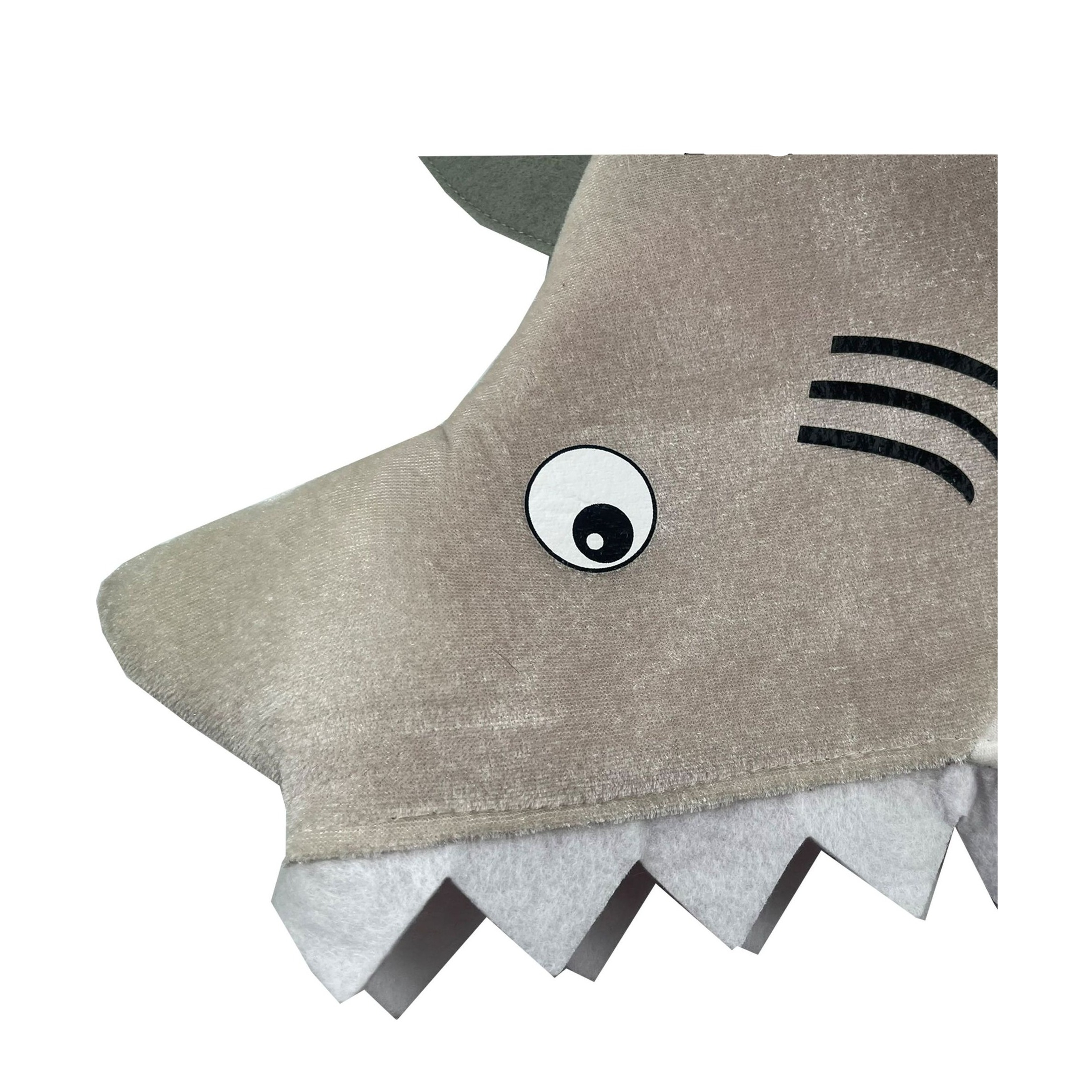 Hai Mütze Fasnachts Hut Kostüm Zubehör Motto Party Accessoire Haifisch Biss Halloween Foto Requisite - Grau / Weiss