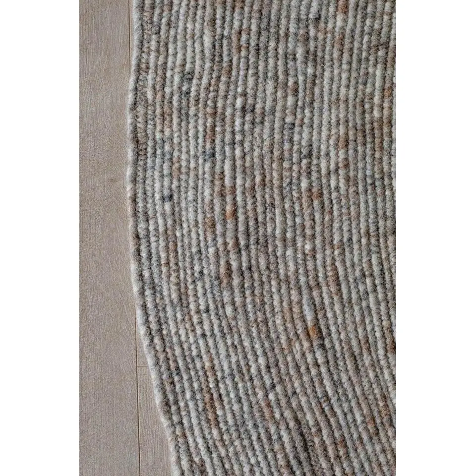 Interieur05 rond vloerkleed Gapo grijs/bruin - 180 x 180 cm
