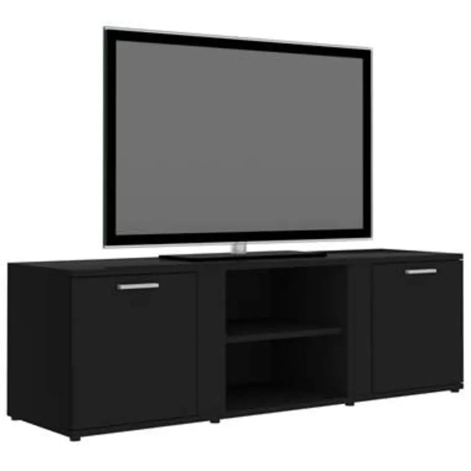 vidaXL - Tv-meubel - Zwart - Bewerkt hout
