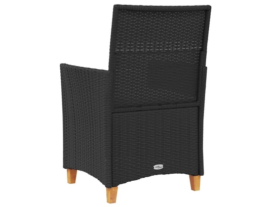 VIDAXL - Chaises de jardin coussins lot de 2 noir résine tressée et b...