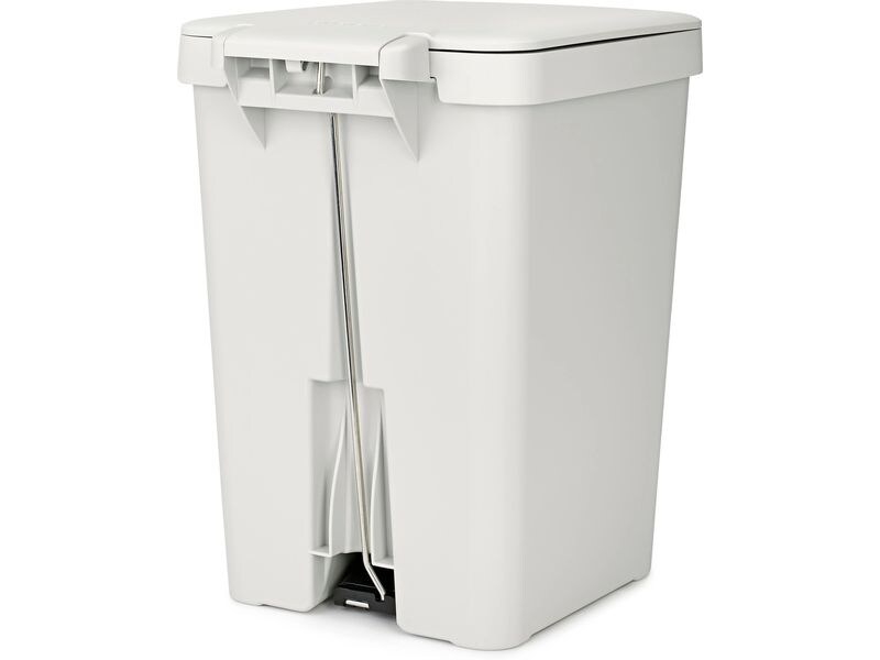 Brabantia Recyclingbehälter StepUp 25 l, Hellgrau Treteimer für Recyclingmaterialien