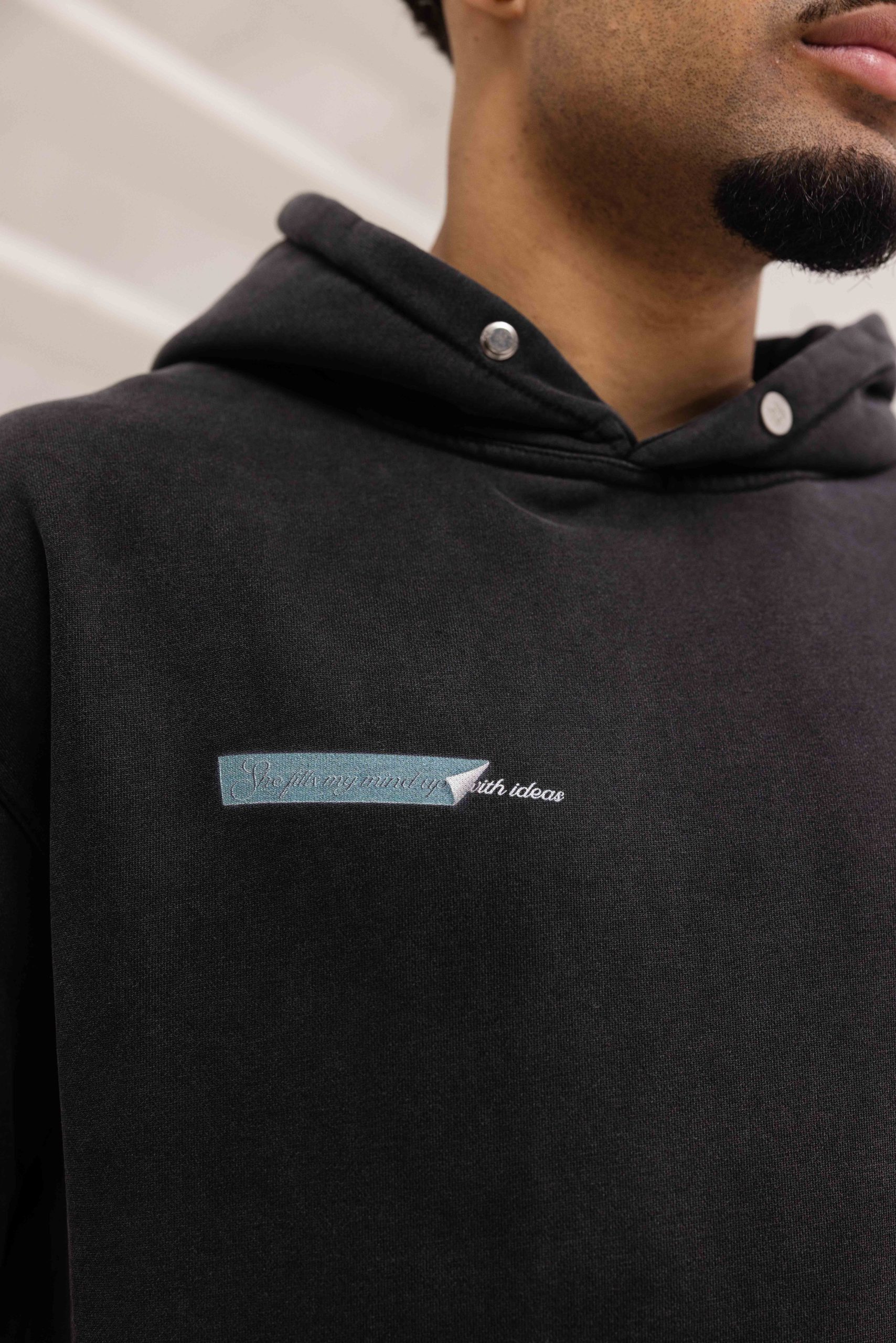 Jorcustom Fleece Angel 2.0 Oversized Hoodie Heren Donkergrijs