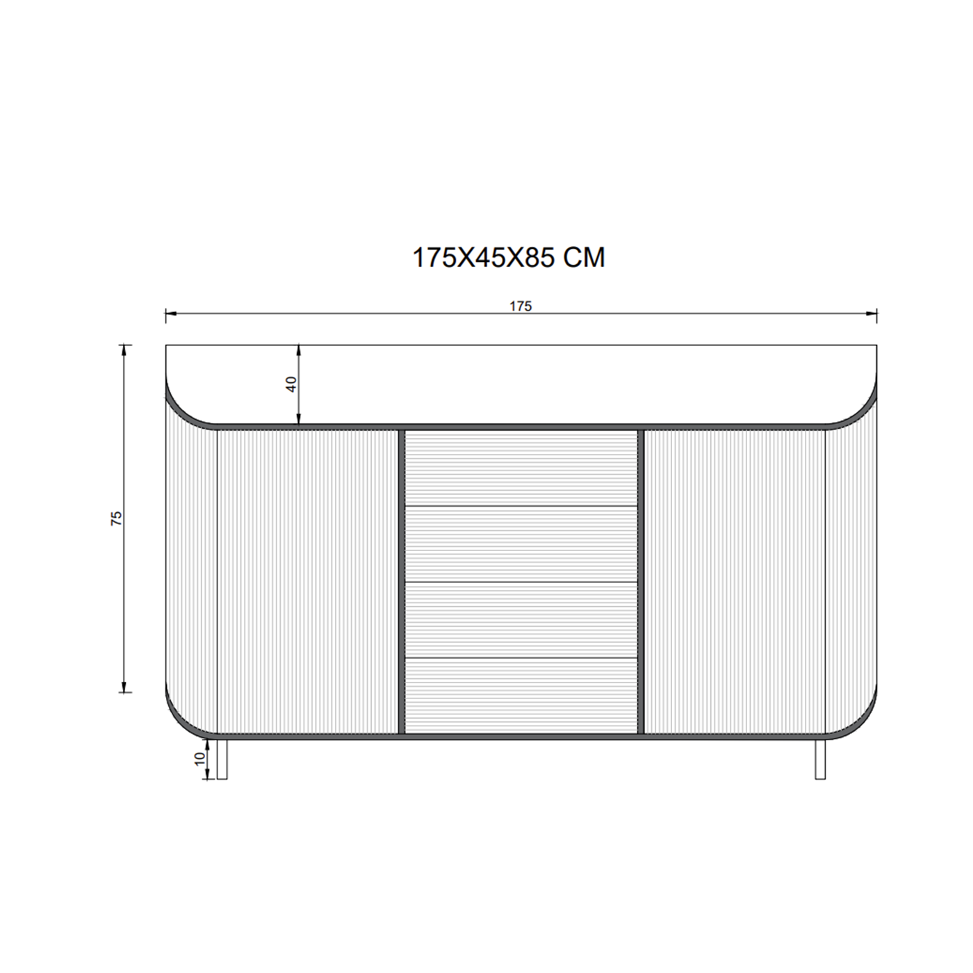 Old Inn wonen dressoir rome 175 cm