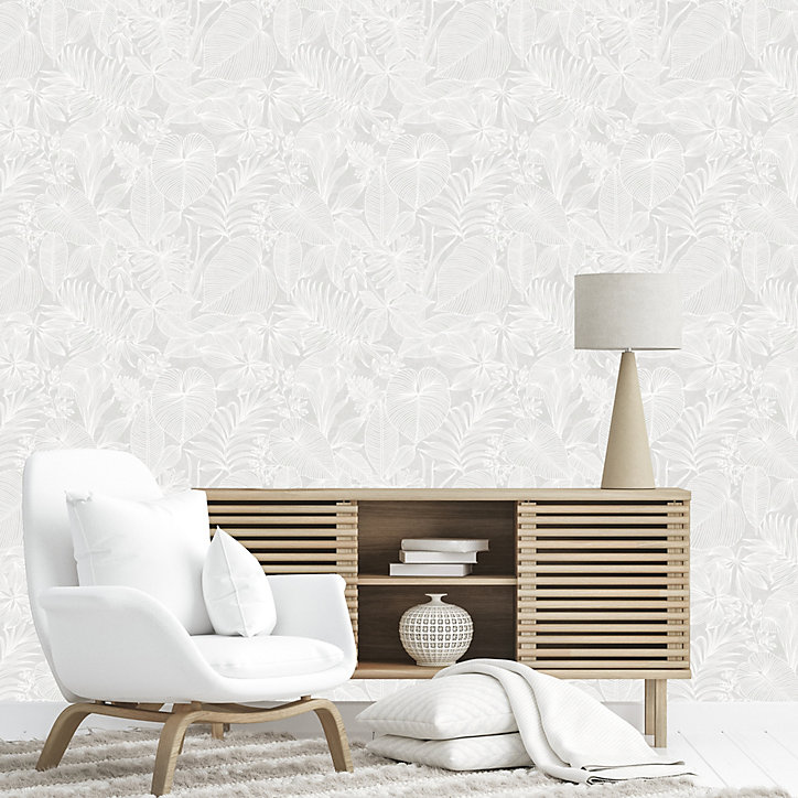 Papier peint intissé Ugepa monstera gris