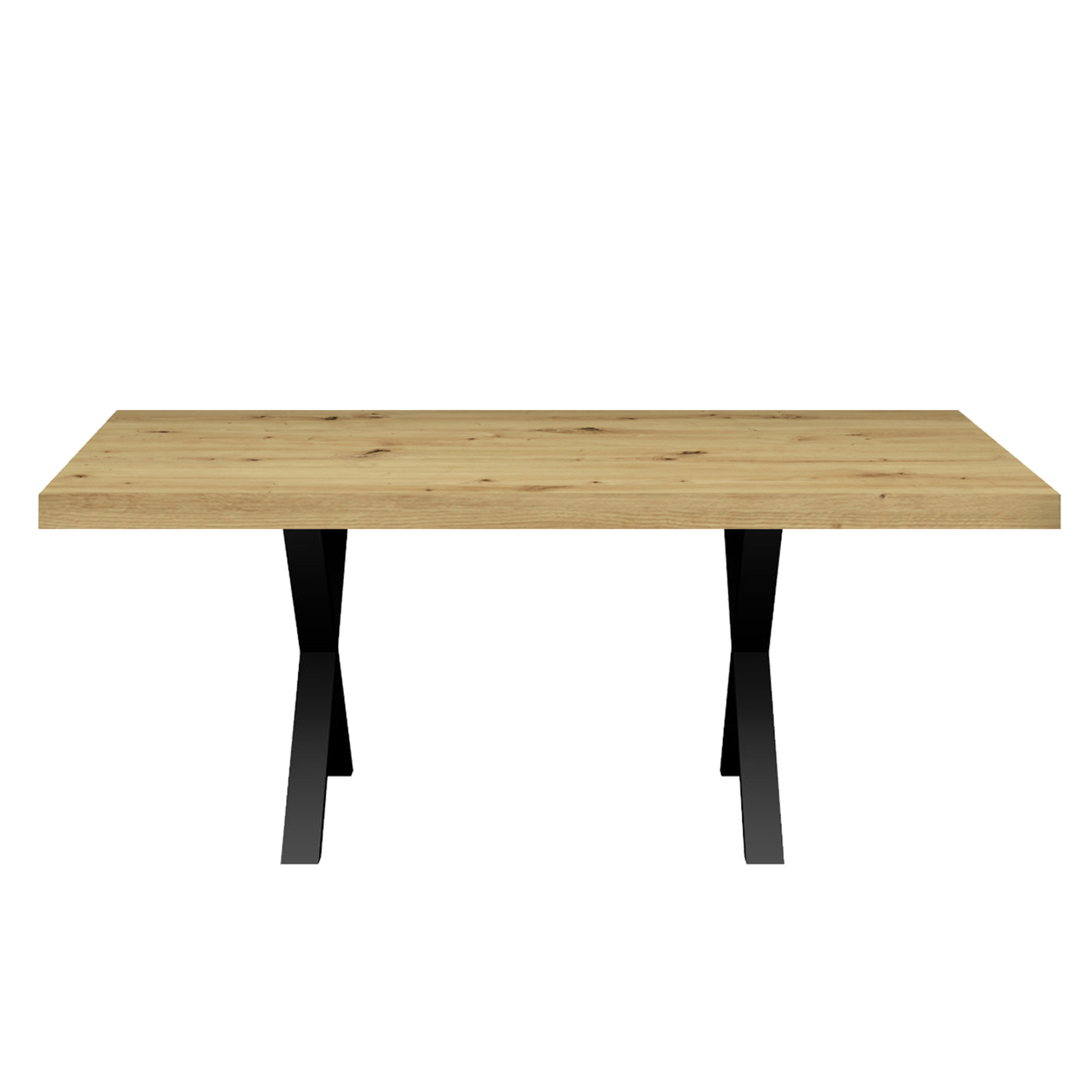 Esstisch - Artisan Eiche - schwarz - X-Gestell