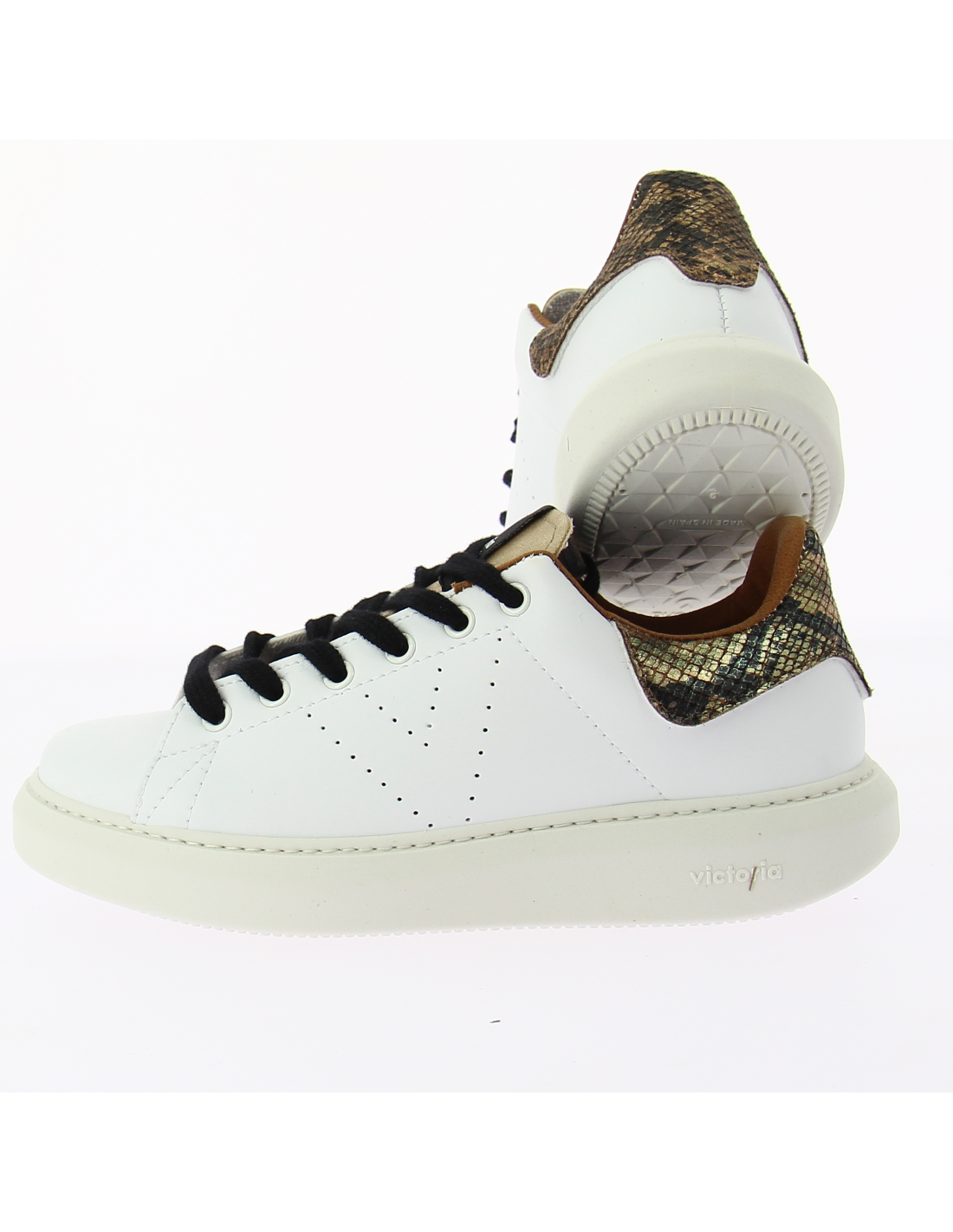 victoria Baskets de ville femme milan efecto piel & serpiente