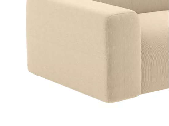 Canapé 3 places en tissu texturé beige POGNI de Maison Céphy