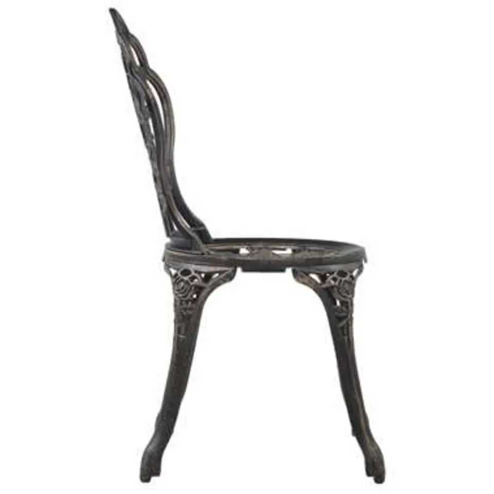 vidaXL - Bistroset - Bruin - Aluminium