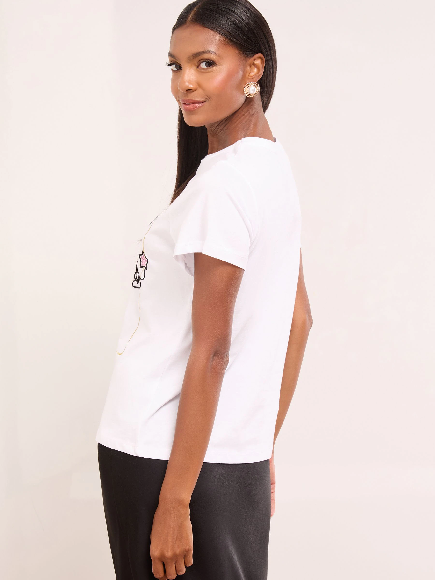 Champagne Season - Lipsy T-shirt met ronde hals