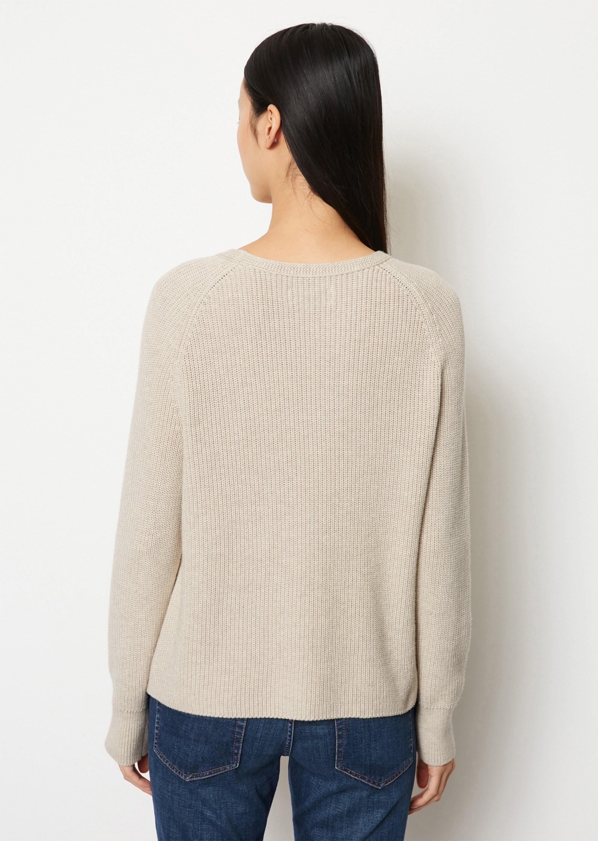 Rundhals-Strickpullover slightly cropped aus Heavy-Weight-Organic-Cotton