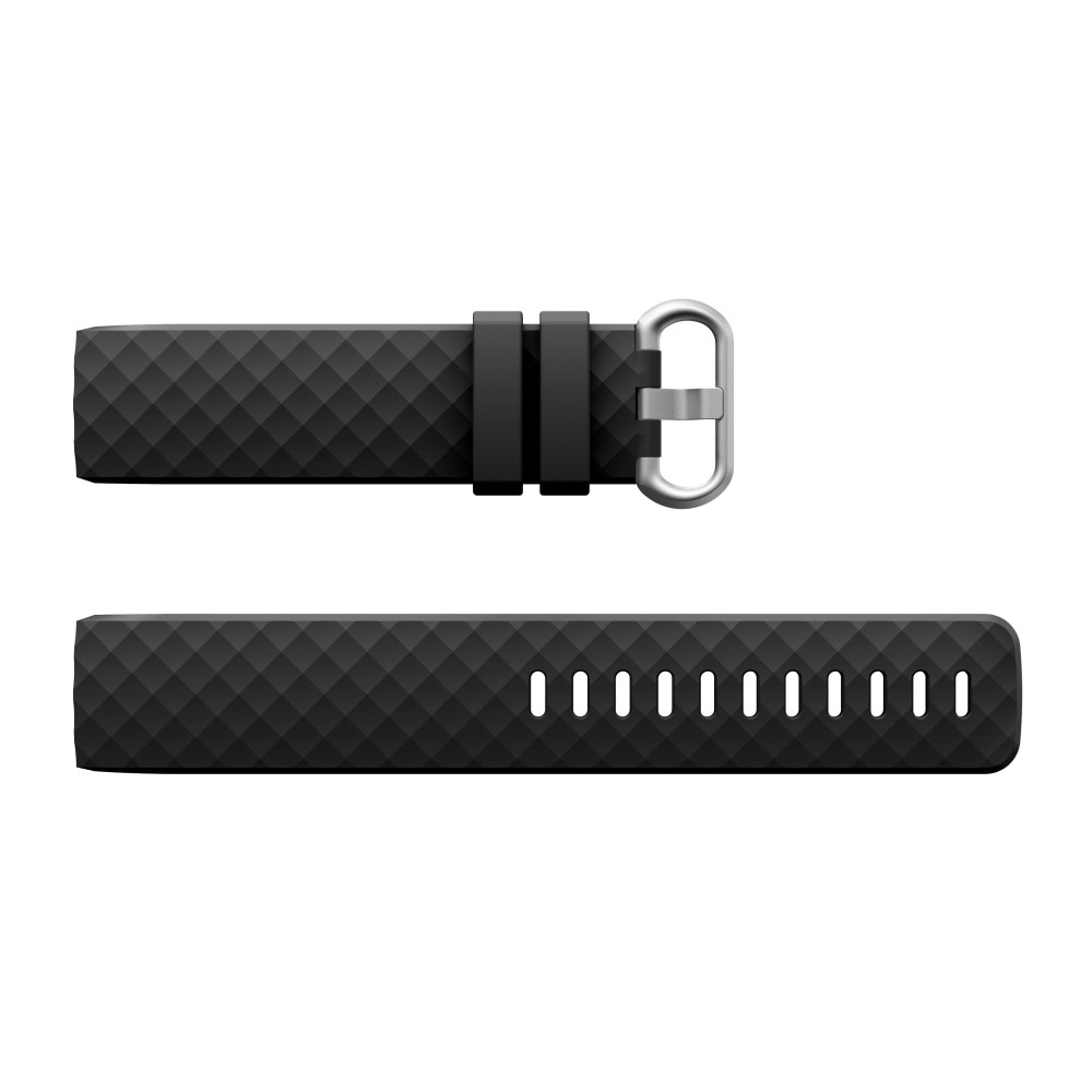 Fitbit Charge 4 / 3 Ersatz Sport Armband Silikon (Gelenkumfang: 162-219mm) - Schwarz