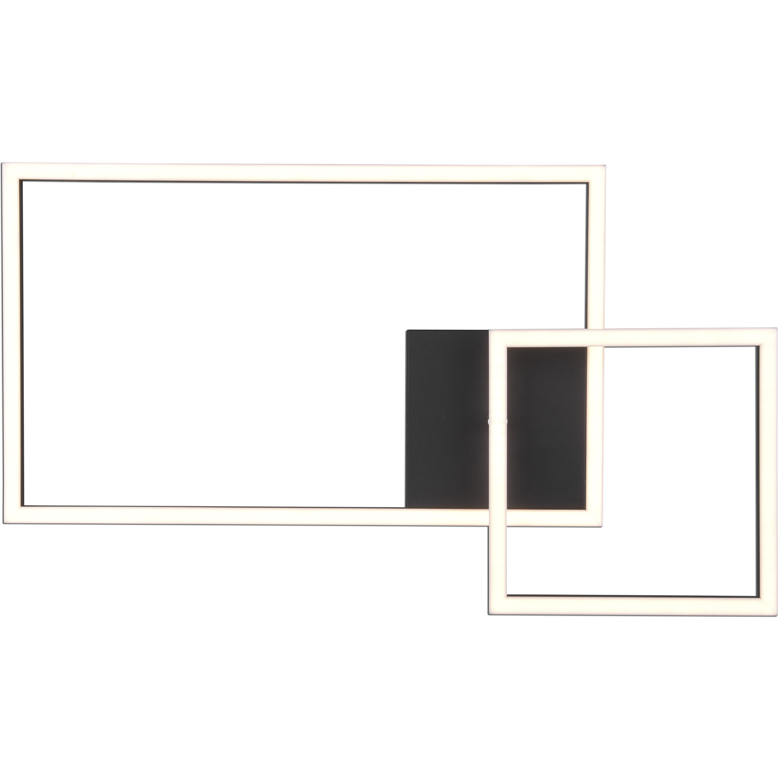 LED-Deckenleuchte - schwarz matt - schwenkbare Leuchtmodule