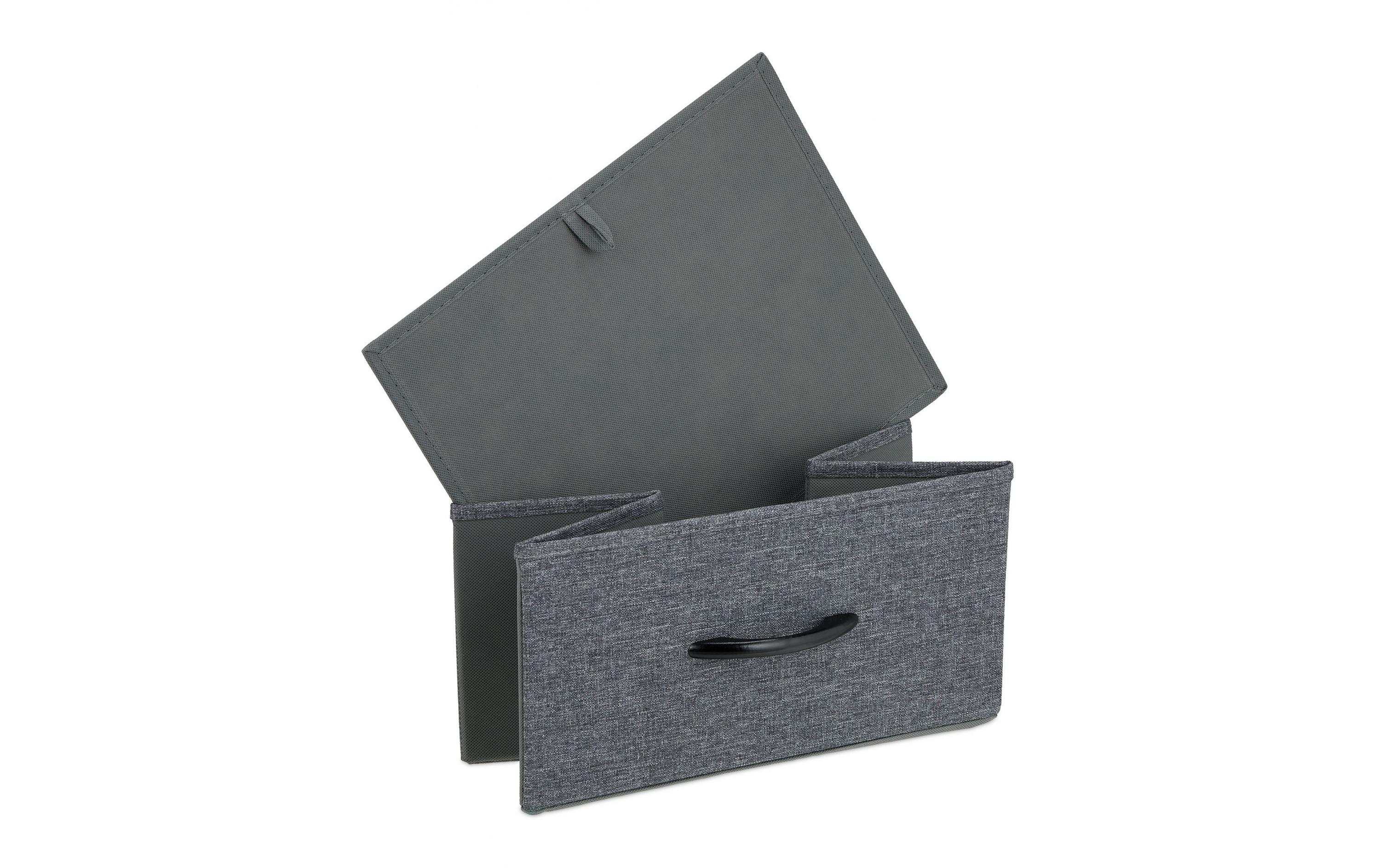 Kommode mit 8 Schubladen 81,5 x 80 cm, Dunkelgrau/Schwarz<br>Schlafzimmerkommode