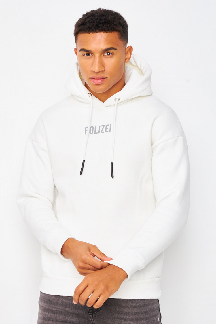 Sweat à capuche blanc 