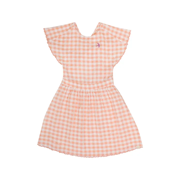 Jenest Robe à Carreaux Jacky | Rose pêche