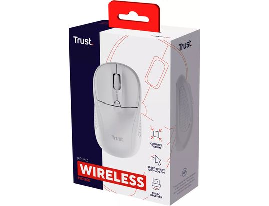 TRUST - Souris sans fil Primo Wireless Blanc - 24795