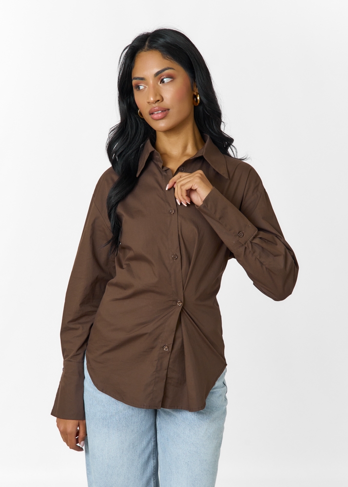 Celeste blouse choco bruin