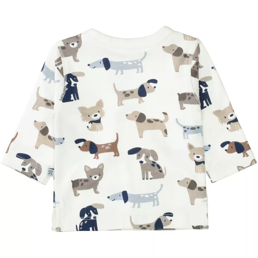 STACCATO Shirt offwhite dog gemustert