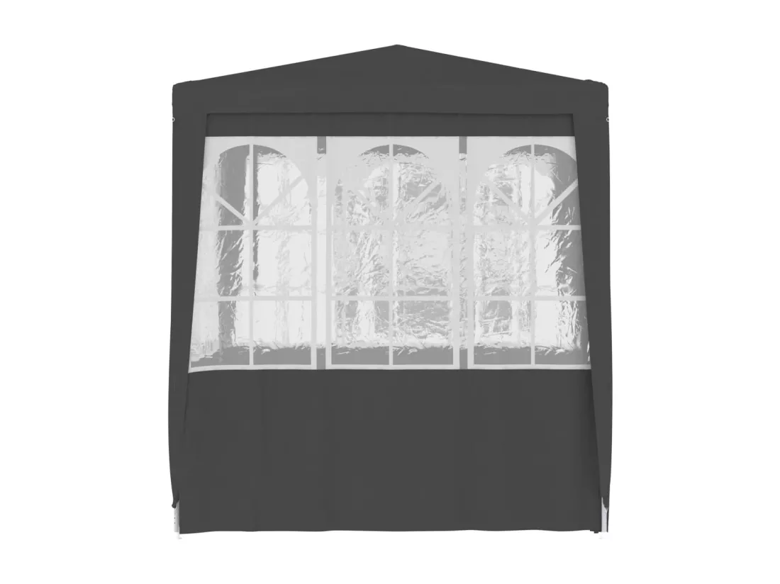 Tente de réception et parois latérales 2x2 m Anthracite 90 g/m²
