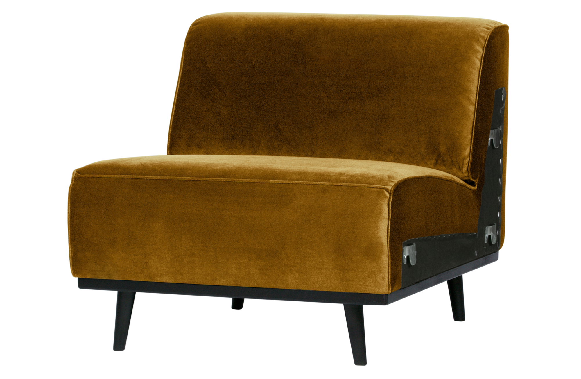 BePureHome 1-zits element Statement velvet - Honing Geel