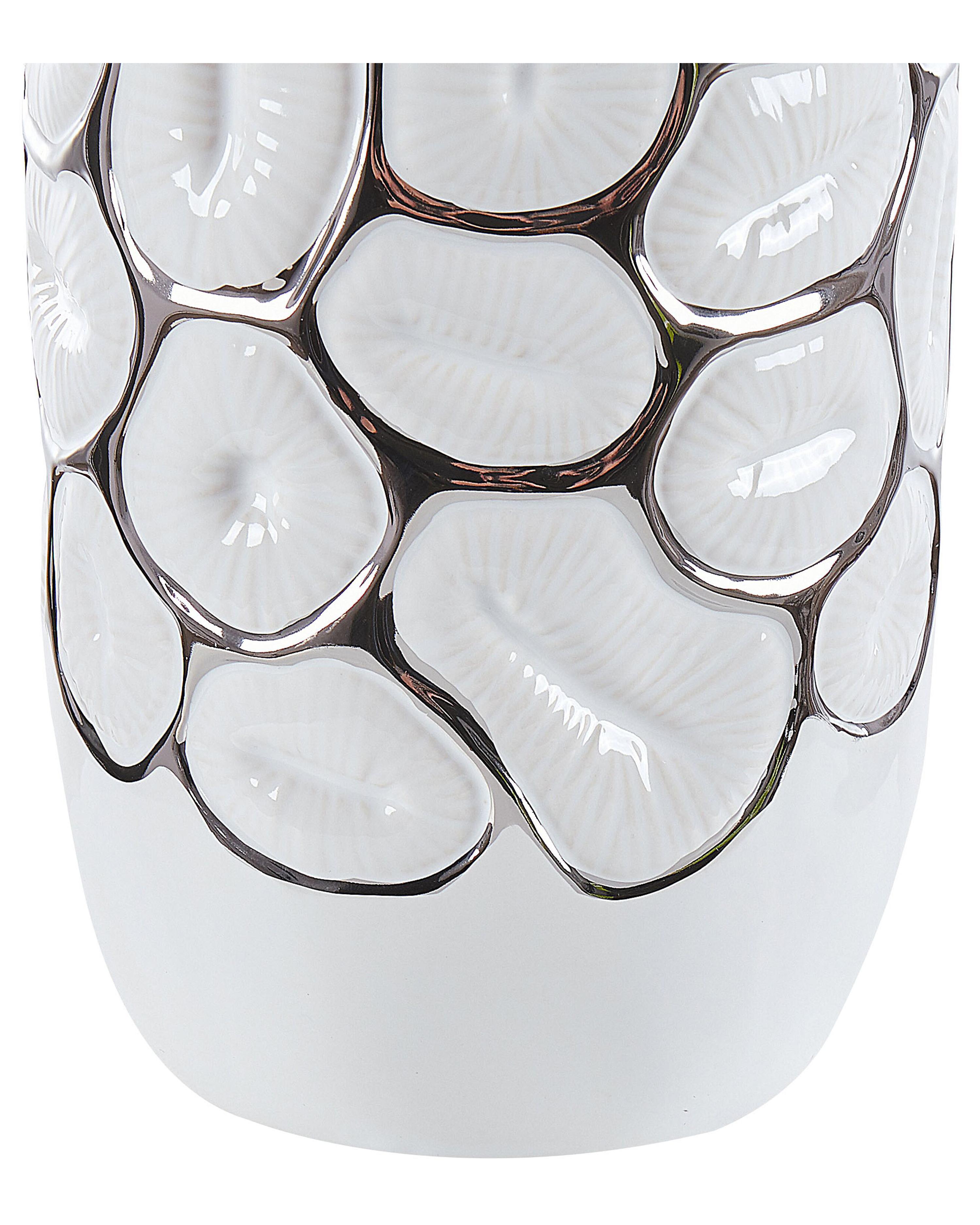 Decoratieve vaas CENABUM Steengoed 34 cm Wit