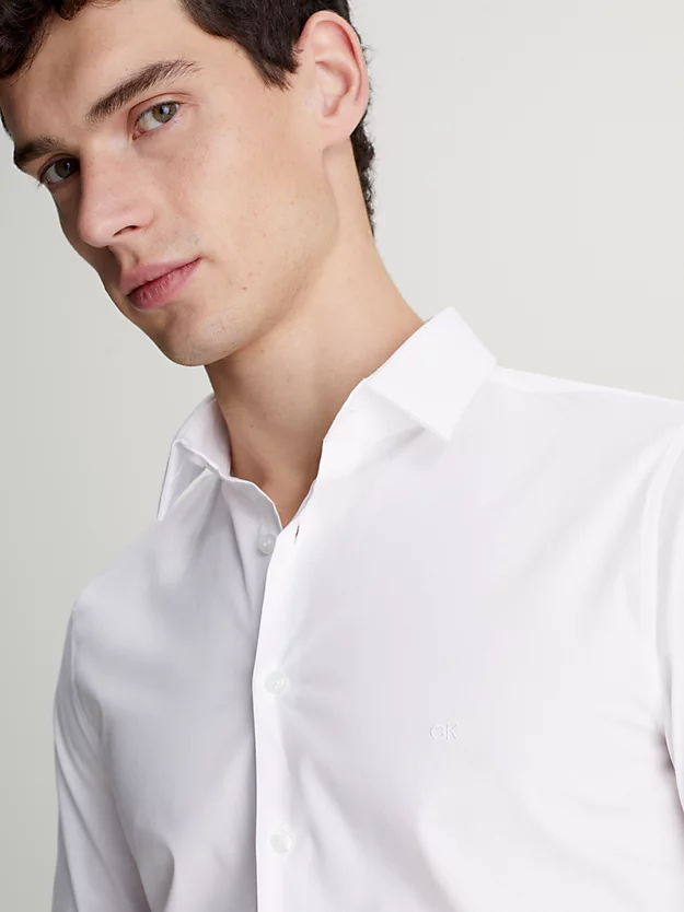 Camisa extra slim de popeline stretch