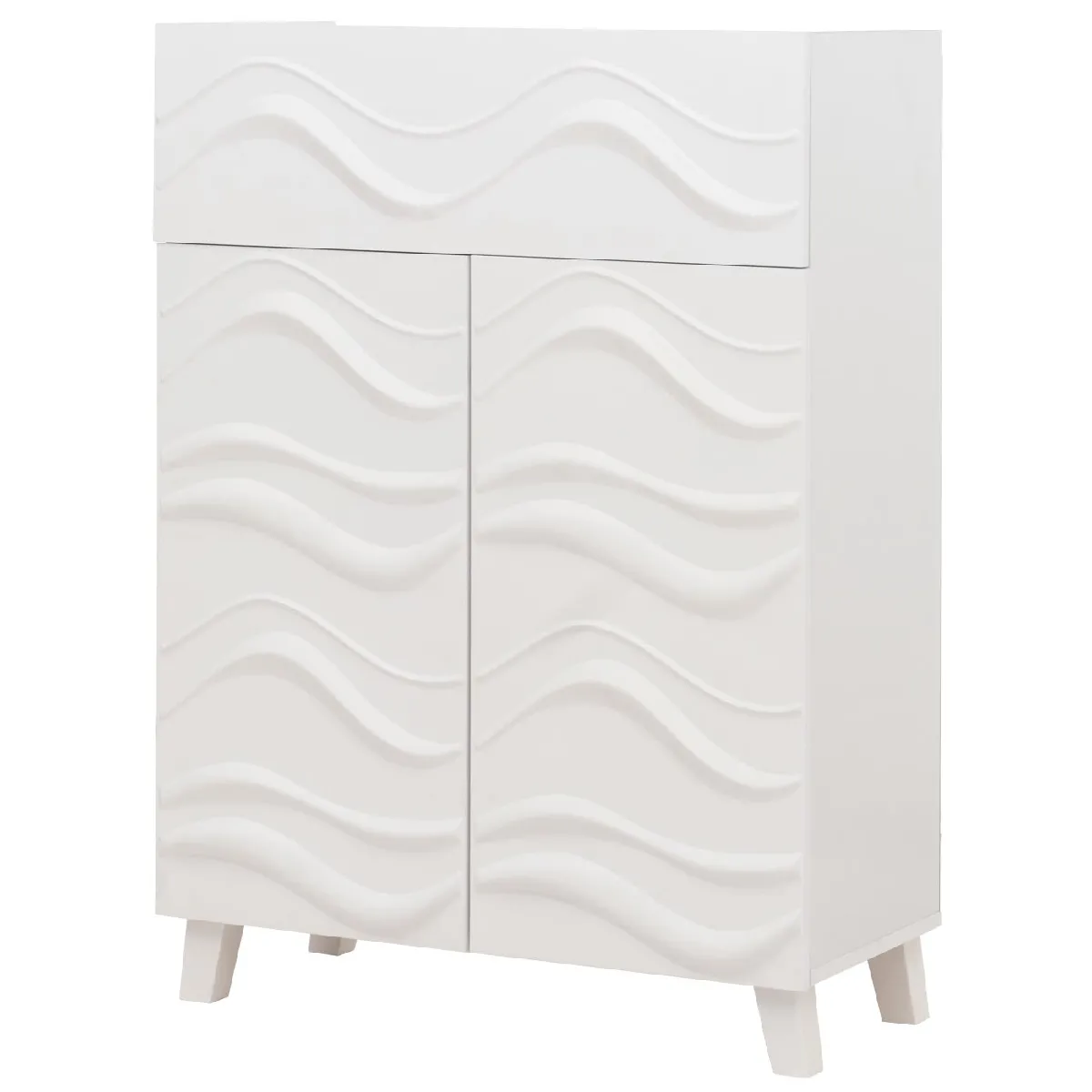 MENDLER Commode HWC-N86 - Blanc 3D