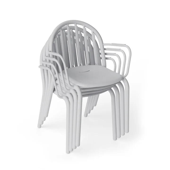Fatboy - Fred's Outdoor Tisch 220 x 100 cm   Armlehnstuhl (4er Set), anthrazit (Exklusive Edition)