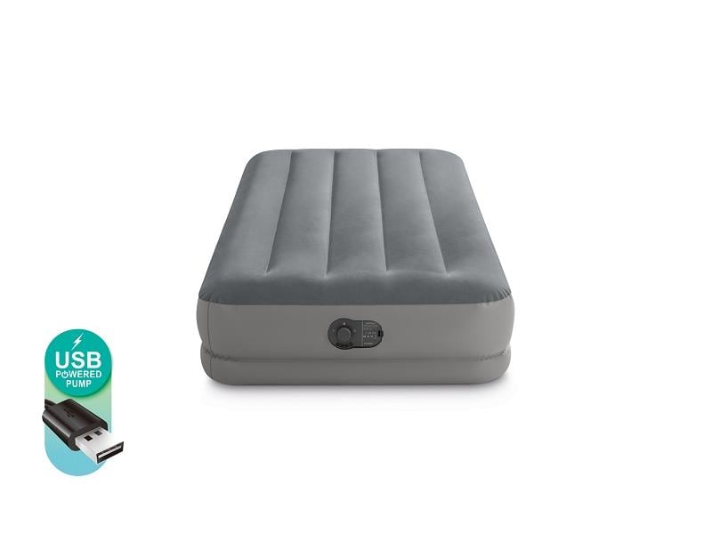 Intex Luftbett Standard Prestige Mid-Rise Twin 99 x 191 cm Luftmatratze mit Fiber- Tech Technologie