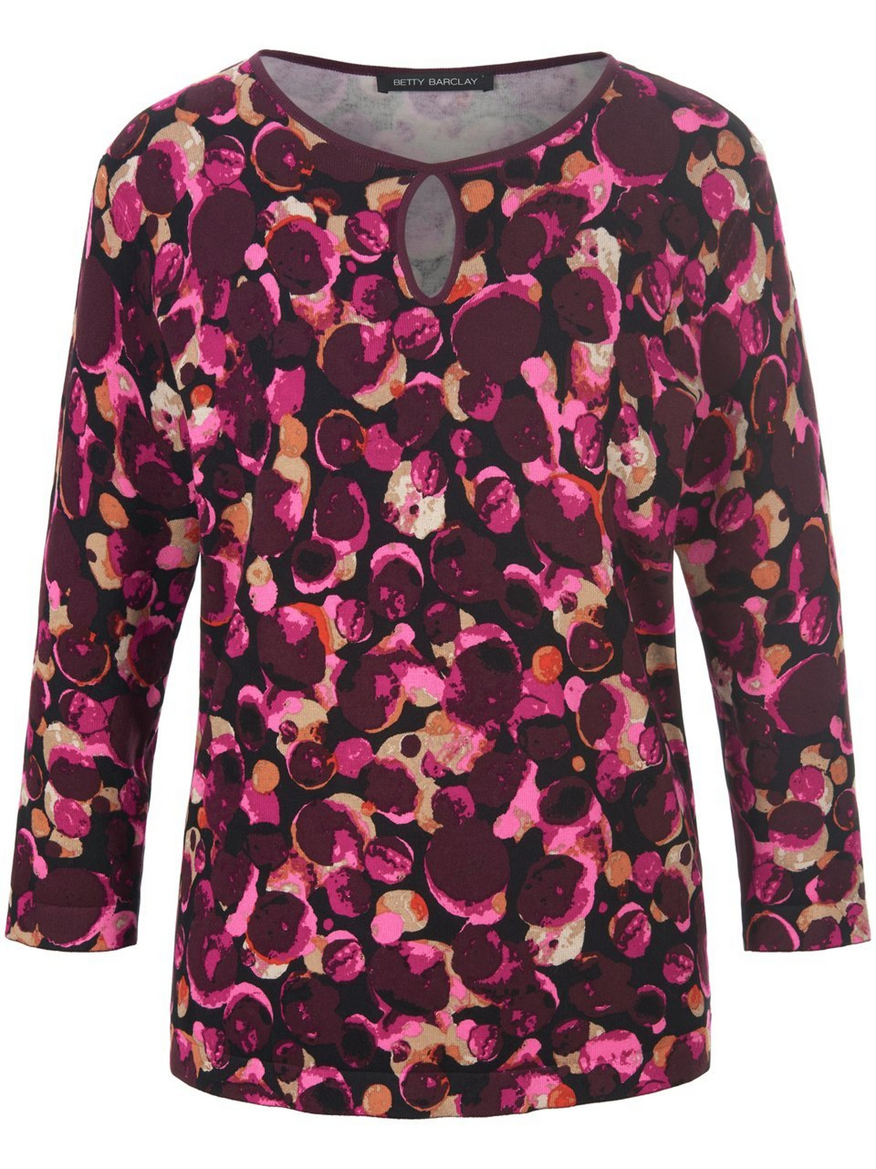 Rundhals-Pullover mit 3/4-Arm