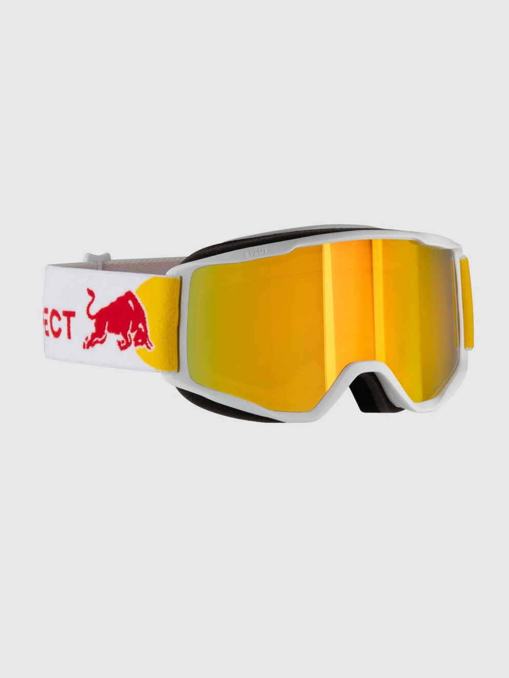 Red Bull SPECT Eyewear Neon White Goggle brown with red