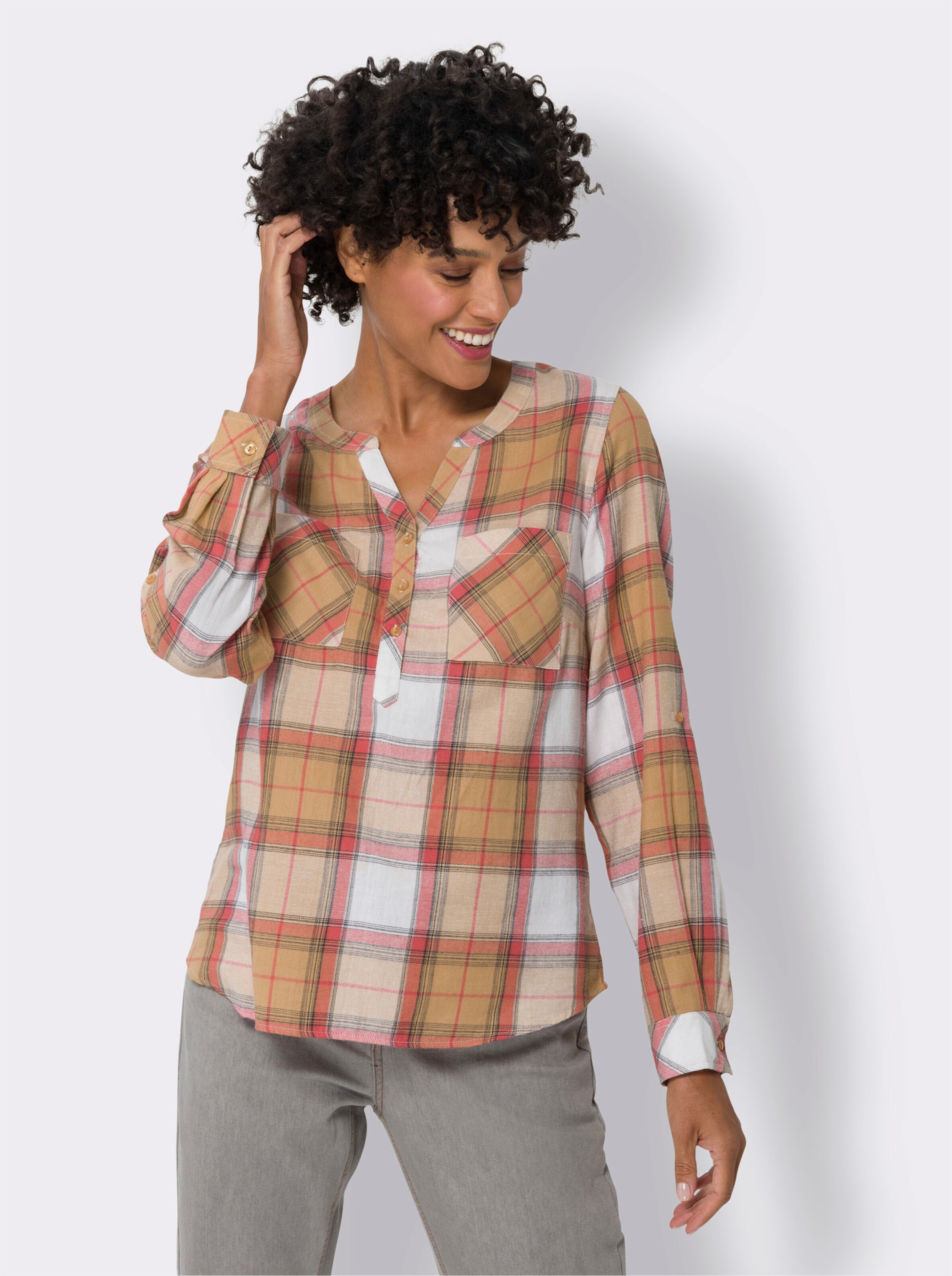 Flanell-Bluse