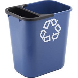 Corbeille à papier, 39 litres, PE, bleu