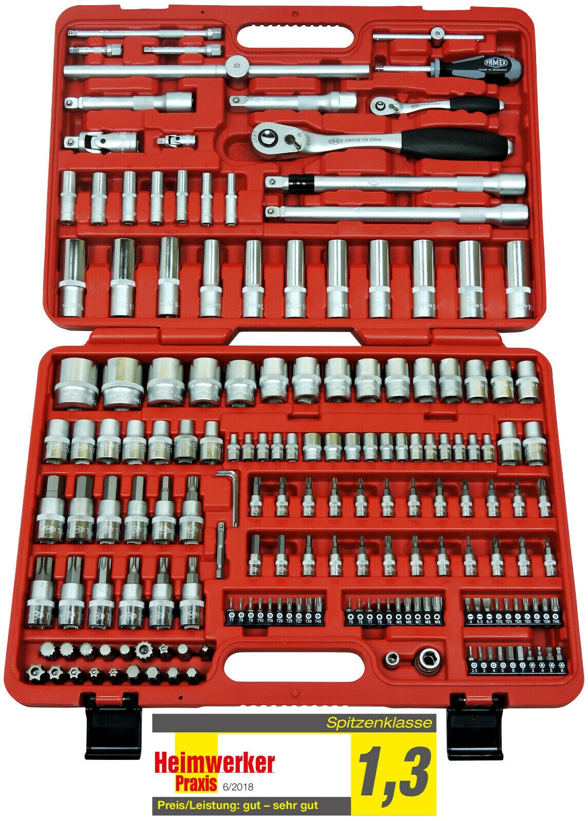 FAMEX 525-16 Profi Steckschlüsselsatz 174-tlg.
